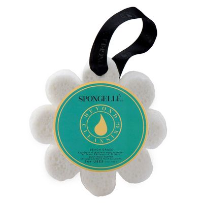 Spongelle Beach Grass Wild Flower Buffer Body Scrubber | Bath &amp; Shower Loofah for Women | Exfoliator with Body Wash Infused Sponge | 14 uses
