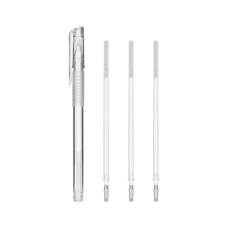 ATOMUS Skin Marker Pen Eyebrow Mapping Pen 1 Pen  3pcs Replacement Refills Eyebrow Micro-blading Marker Pen Permanent Makeup Position Mapping Mark Tools (White)