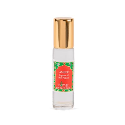 Amber Perfume Oil Roll-On - Alcohol Free Perfumes for Women and Men by Nemat Fragrances, 10 ml  0.33 fl Oz, Package may vary