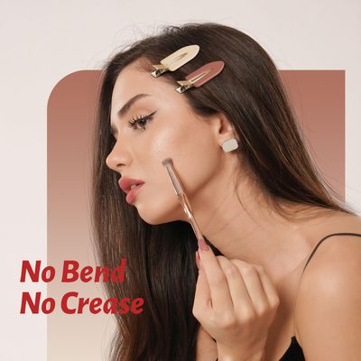 YIERSO 8 Pcs No bend Hair Clips No Crease Makeup Hair Clip Duckbill Clips No Dent Creaseless Flat Clip Alligator Hair Barrettes for Salon Hairstyle Women Girls Makeup Accessories (Black Coffee)