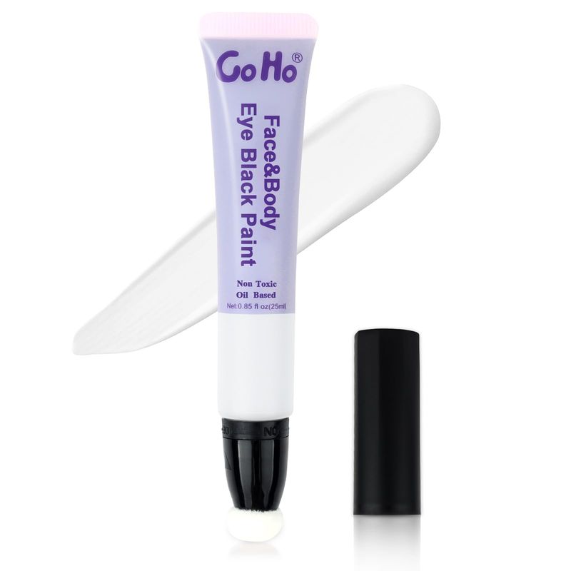 Go Ho White Face Paint,Oil Based Waterproof Cream White Face Paint Stick,White Face Body Paint for Halloween Cosplay Zombie Skeleton Clown Goth Makeup