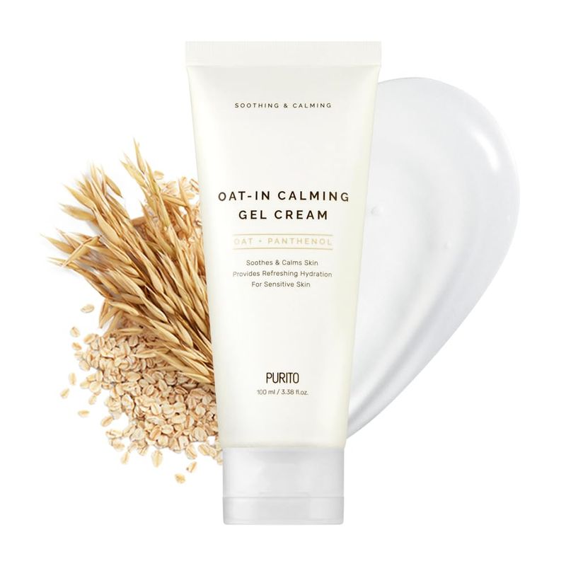 PURITO Oat-in Calming Gel Cream 100 ml  3.38 fl. oz. vegan, facial cream, moisture cream for face, natural ingredients