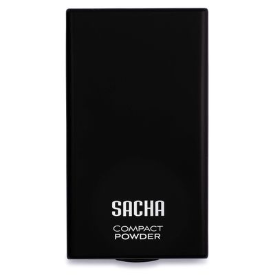 Sacha Buttercup Face Powder Compact. Translucent Powder, Controls Oils &amp; Shine. Pressed Powder for Medium to Dark Skin Tones, 0.45 oz.