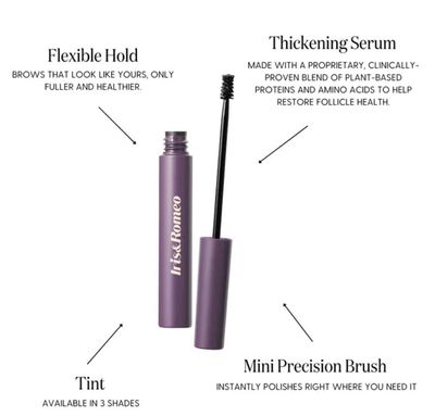 IRIS&amp;ROMEO Brow Up Thickening Brow Balm - BrownBlack