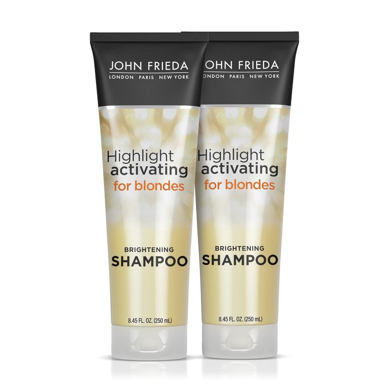 John Frieda Sheer Blonde Brightening Shampoo with Avocado Oil and Vitamin C - Revives Dull Highlights for Lighter Blondes, 8.45 Fl Oz