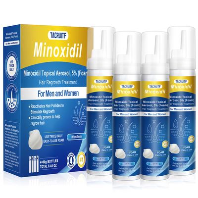 5% Topical Minoxidil Foam, Minoxidil for Men and Women, Infused with Biotin, Hair Growth Treatment, Supports Thicker and Fuller Hair &amp; Beard (Minoxidil Foam 8.44Oz, 4-Month Supply)