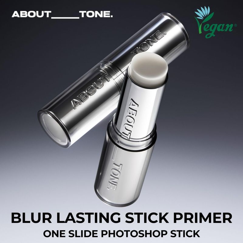 ABOUT TONE Blur Lasting Stick Primer - Lightweight Makeup Primer Stick Balm with Flawless Blurring Effect Pore Cover Smoothing Non-Drying Easy Application Longlasting Korean Face Makeup Vegan
