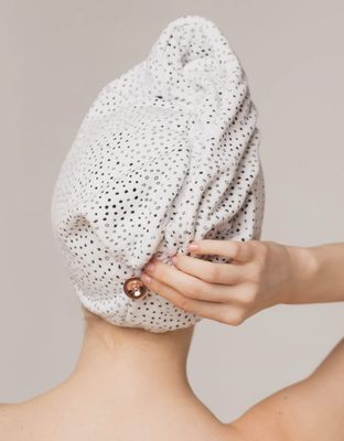 Kitsch Microfiber Hair Towel Wrap for Women - Microfiber Towel, Super Absorbent, Quick Dry, Anti-Frizz - for Long and Short Hairs, Turbans for Women, Wet and Curly Hair Wrap - Micro Dot