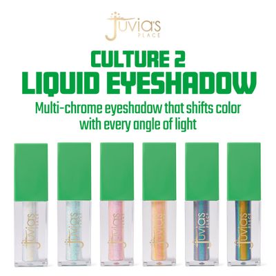 Juvia's Place Liquid Eyeshadow Culture 2 Yanga - Glitter Liquid Eyeshadow, Multichrome Eyeshadow, Metallic Eyeshadow, Eye Shimmer, Iridescent Eyeshadow, Glitter Makeup, Sparkly Eyeshadow