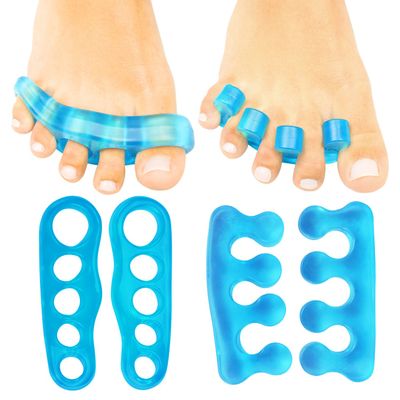 VIVEsole Toe Separators for Men &amp; Women Medium (2 Pairs) - Silicone Gel Spreaders - Therapeutic Spa Stretchers for Plantar Fasciitis, Bunions, Overlapping Hammer Toe Spacers - Metatarsal Yoga Cushion