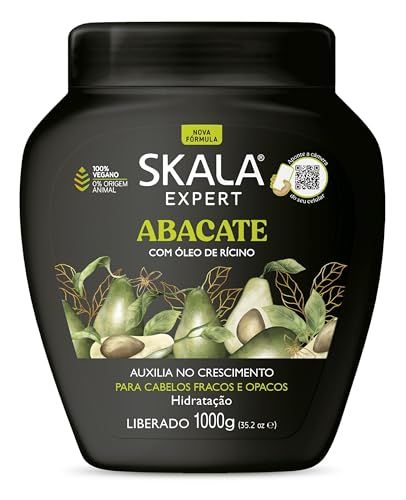 SKALA Avocado Hair Cream Hair Treatment Conditioning (1000g) - Imported from Brazil