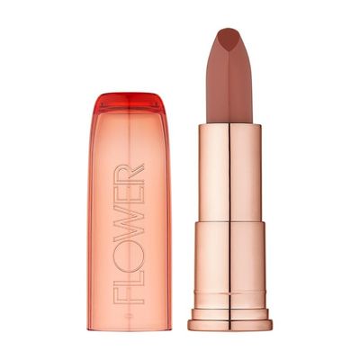 FLOWER BEAUTY By Drew Barrymore Perfect Pout Moisturizing Lipstick - Soothes Lips Hydrates - Creamy Lip Tint Natural Looking Shine Buildable Color - Cruelty-Free Vegan (Blossom)