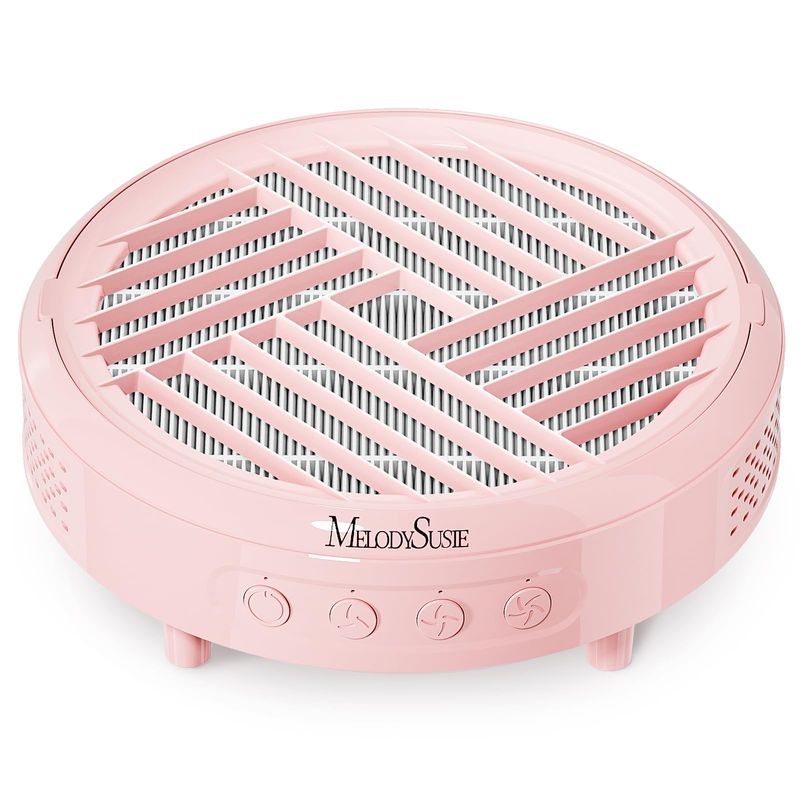 MelodySusie Nail Dust Collector,Compact Vacuum Fan Dust Collector for Beginner with Reusable Filter,HPro Powerful Dust Suction Machine Manicure Pedicure Tool for Acrylic Nail Polishing,Salon &amp; Home