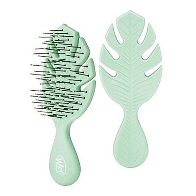 Wet Brush Go Green Mini Detangler, Green - Detangling Travel Hair Brush - Ultra-Soft IntelliFlex Bristles Glide Through Tangles &amp; Gently Loosens Knots While Minimizing Pain, Split Ends &amp; Breakage
