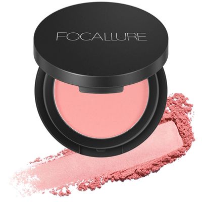 FOCALLURE Silky Face Pressed Blush,High Pigment Mineral Blusher,Create a Fade-free Flawless Finish and Give your Skin a Natural Glow,Lightweight Facial Blusher Makeup,PRIM