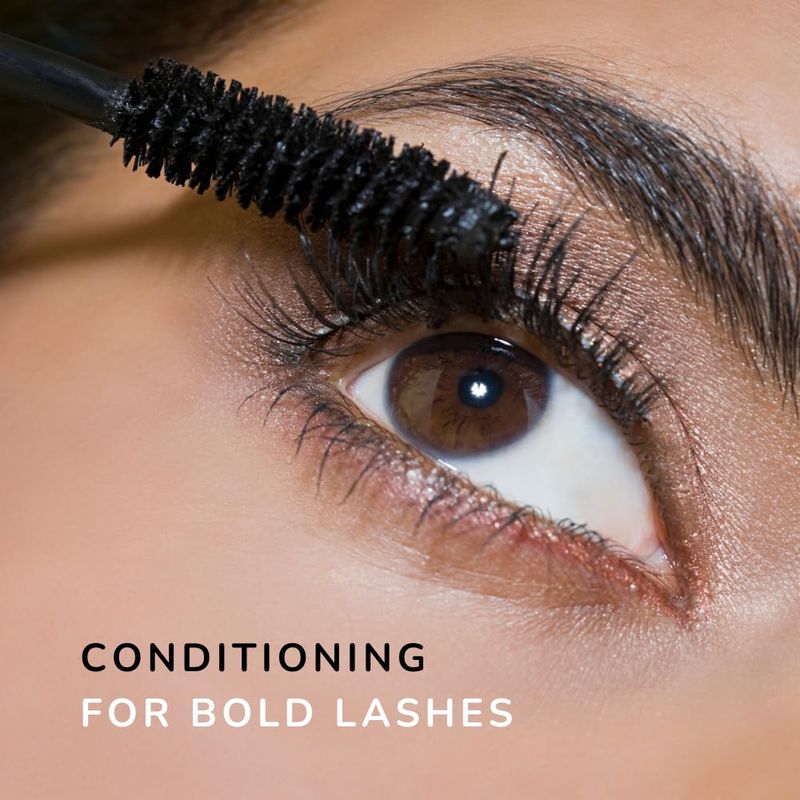Emani New Healthy Lash Mascara, Best Black Smudge Proof Eyelash Makeup For Added Length and Volume, Formulated For Sensitive Eyes, Gluten and Cruelty Free, 1093 Midnight