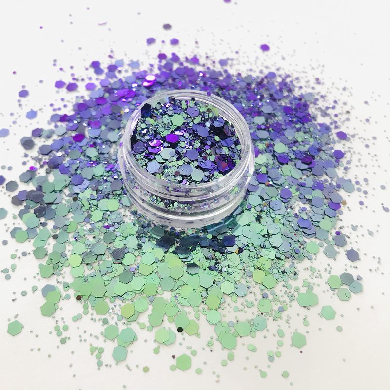 15 Gramsjar - Changeable Chunky Mixes Sequins Glitter - Festival Rave Beauty Makeup Face Body Nail Art Tumbler Decoration PCM47