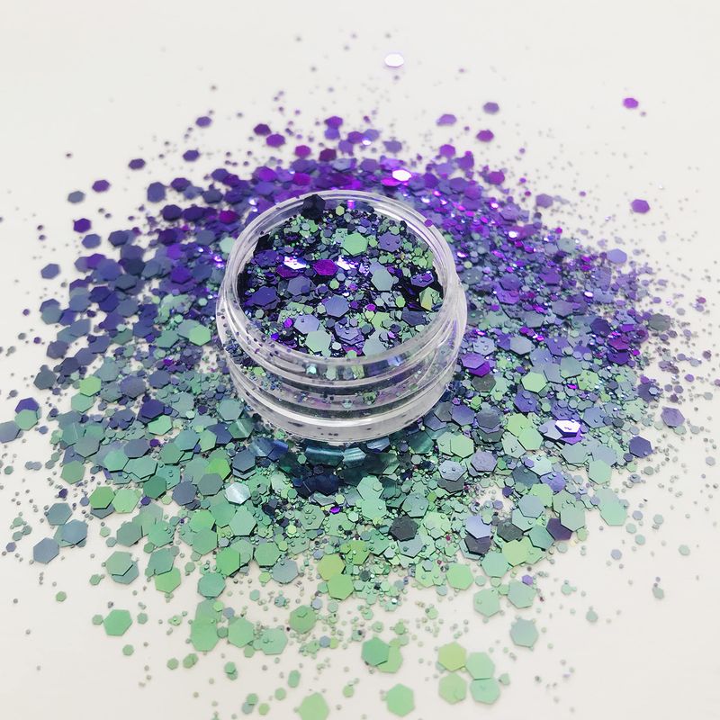 15 Gramsjar - Changeable Chunky Mixes Sequins Glitter - Festival Rave Beauty Makeup Face Body Nail Art Tumbler Decoration PCM47