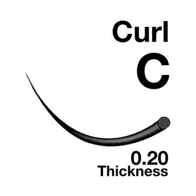 EMILYSTORES Eyelash Extensions 0.20mm Thickness C Curl 11mm Length Natural Looking Individual Volume Eyelashes For Lash Extensions(0.20,C,11mm)