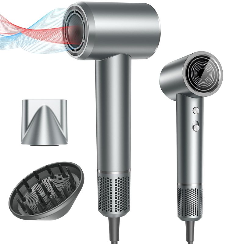 Hair Dryer, Professional Ionic Hair Dryer for Fast Drying, High Speed Hair Blow Dryer with Diffuser for Home Salon Travel, Constant Temperature Hair Care Without Hair Damage