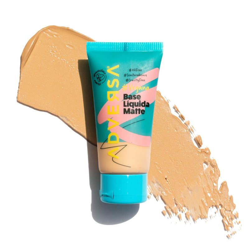 ADVERSA - Vegan Matte Liquid Foundation - Face Makeup, Full Coverage Foundation Makeup, Beauty &amp; Personal Care - Cruelty Free, Gluten Free - 0.88 Fl oz25g, Color 250
