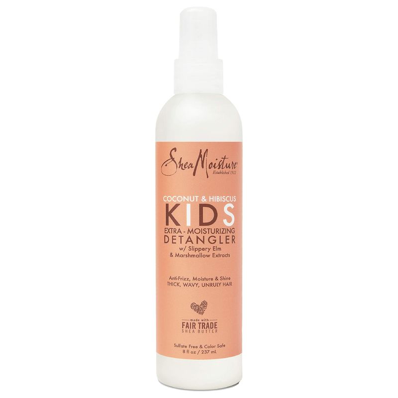 Sheamoisture Kids Extra Moisturizing Detangler for Curly Hair Coconut and Hibiscus Kids Detangler with Shea Butter 8 oz