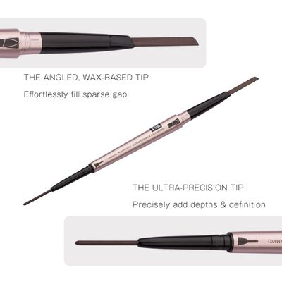 2 PackEyebrow Pencil, Waterproof Eyebrow Makeup with Dual Ends, Professional Brow Enhancing Kit with Eyebrow Brush (Dark Brown #1)
