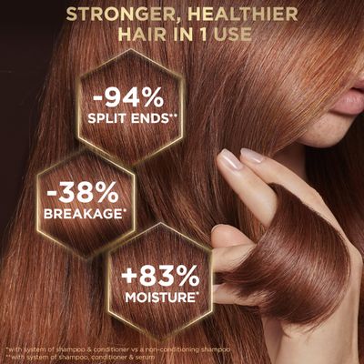 Garnier Whole Blends Honey Treasures Repairing Shampoo and Conditioner Set for Dry, Damaged Hair, 22 Fl Oz (2 Items), 1 Kit (Packaging May Vary)