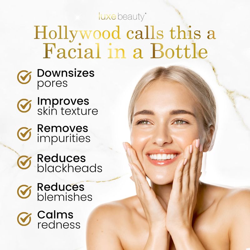 Luxe Cleanser All-in-One Hypoallergenic Face Cleanser  Natural Makeup Remover Face Wash  Exfoliator for All Skin Types - No Parabens, No Silicones - W Organic Botanicals Thyme, Pineapple &amp; Papaya