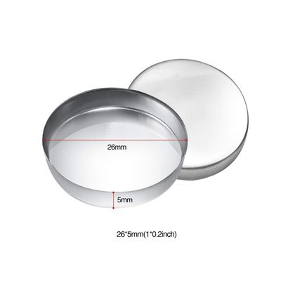 Allwon 56 Pack Empty Round Metal Pans Size 26mm for Eyeshadow Palette Magnetic Makeup Palette (Height5mm)