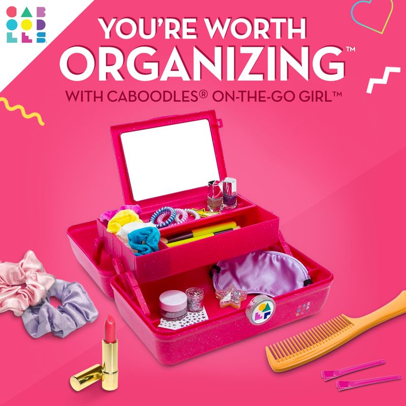 Caboodles On-The- Go Girl, Deep Pink Sparkle