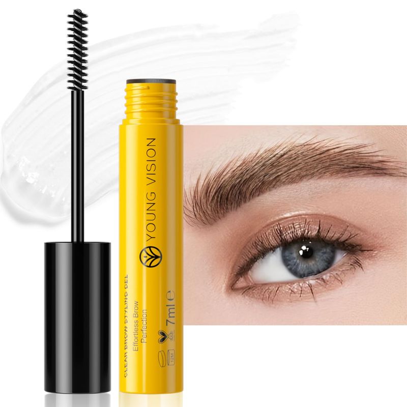 YOUNG VISION Eyebrow Gel - Long-Lasting Brow Glue, Waterproof Clear Brow Gel, Smudge-Resistant, Quick-Dry Brow Wax for Defined Brow Sculpting
