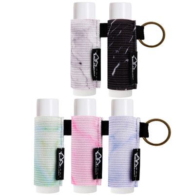 WK IEASON - Lip Balm Holder Keychain Clip On Lipstick Sleeve Chapstick Sleeve Holder Keychain 5pcs(Marble set)