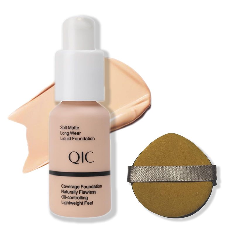 Nekoogirl Foundation,Matte Foundation Concealer Full Coverage,Oil-Control &amp;Waterproof Foundation Makeup For Women. (#102, 30ml)