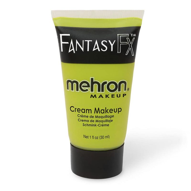 Mehron Makeup Fantasy FX Cream Makeup | Water Based Halloween Makeup | Ogre Green Face Paint &amp; Body Paint For Adults 1 fl oz (30ml) (OGRE GREEN)