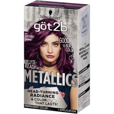 Schwarzkopf Got2b Metallics Permanent Hair Color, M69 Amethyst Chrome