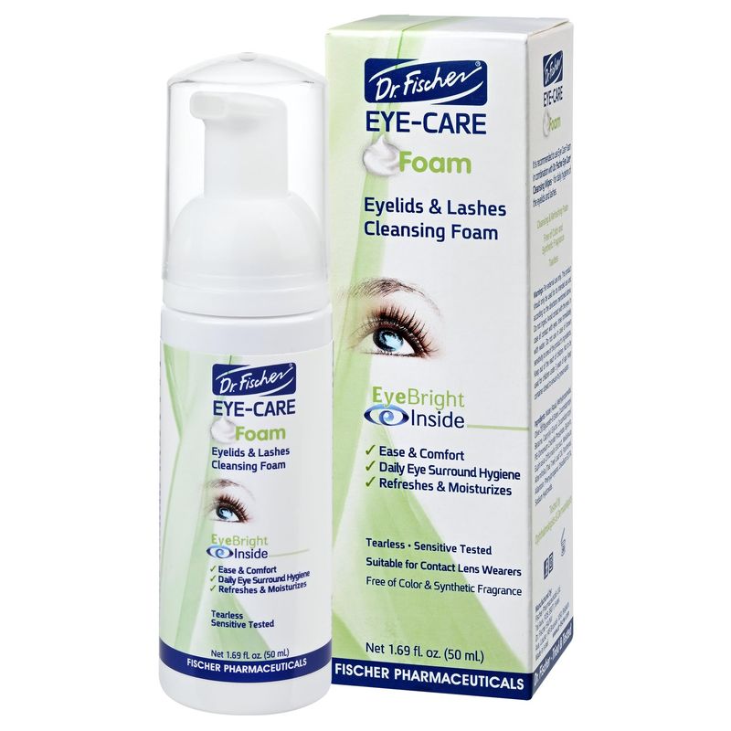 Dr. Fischer Tea Tree Oil Eyelid and Lashes Cleanser - Eye Lid Scrub and Wash - Eyelash Foam