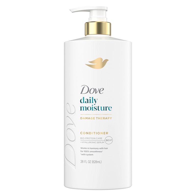 Dove Conditioner Daily Moisture for Dry Hair with Bio-Protein Care Technology and Hyaluronic Serum 28 Fl Oz