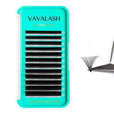 VAVALASH Cashmere Easy Fan Lashes 0.03 0.05 0.07 CCCDDD Volume Lash Extensions 8MM-20MM Matte Black Self Fanning Eyelash Extensiones, Professional Supplies for Lash Artists (D-0.05,8-15mm)
