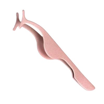 False Eyelashes Applicator Tool - Stainless Steel - Rose Gold - Easy Makeup Lashes Application - Lash Holders - Wide Handle - Curved Design Matches Eye Shape