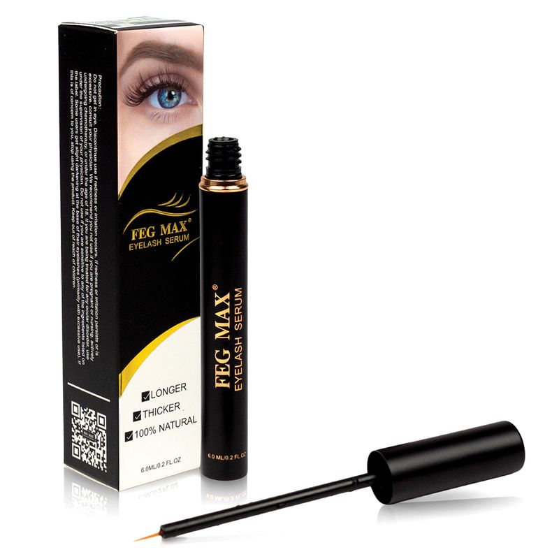 FEG Max Eyelash Serum | For Lash and Brow | Fast Effective Growth Creates Longer &amp; Darker Eyelashes | Natural Eyelash Serum to Grow Lashes | 6 mL