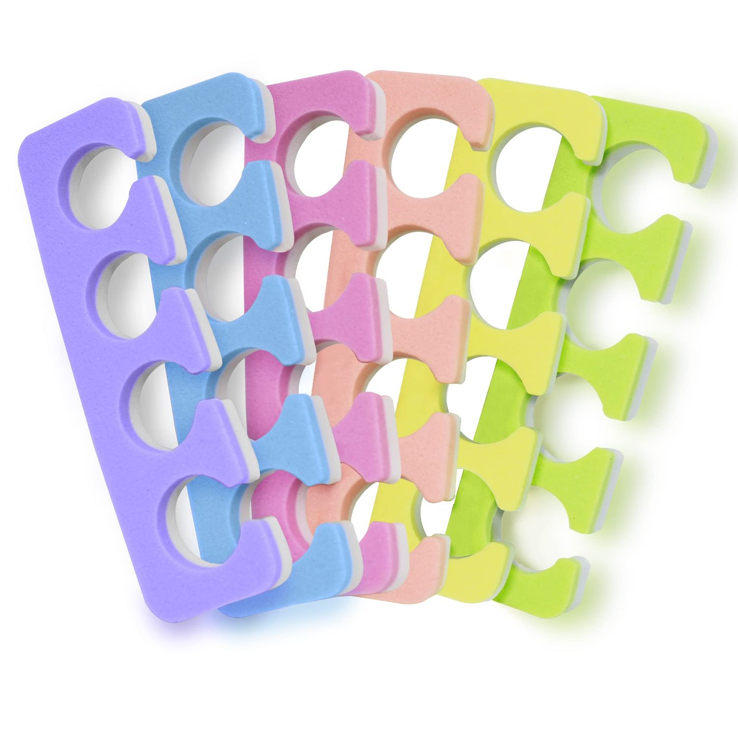 Toe Separators Set - 24 Pieces Premium Pedicure Tool Kit Super Soft &amp; Durable Two Tone ZMOI