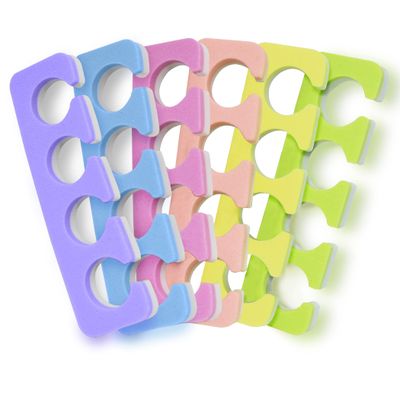 Toe Separators Set - 24 Pieces Premium Pedicure Tool Kit Super Soft &amp; Durable Two Tone ZMOI