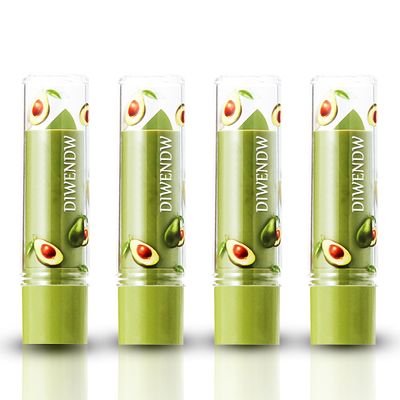 DWDiWen 4 Pcs Avocado Color Changing Lipstick for Women,PH Mood Magic Lipstick Makeup Gift Set,Waterproof Lip Moisturizer Pigmented Long Lasting Tinted Color Change Labiales Lip Gloss Balm Stain