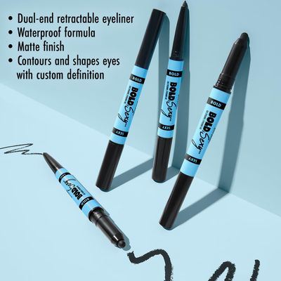 Black Radiance Bold &amp; Sexy Gel Eyeliner,Waterproof Dual-Ended Retractable, Buildable &amp; Blendable Smudge-Proof Smooth Matte Finish, Cruelty-Free &amp; Vegan- After Hours