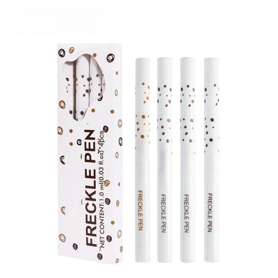 PICKX Freckle Pen 4 Colors Natural Freckle Pen Fake Freckle Pen Waterproof Long Lasting Soft Spots Natural Relaxing Sun MakeupLight Brown, Natural Coffee, Chestnut, Dark Brown (4PC)
