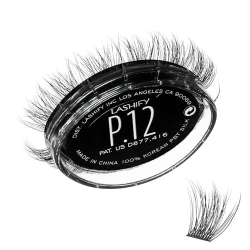 Lashify Plushy 12mm Gossamer Lashes in Black, Easy DIY False Lashes for a Voluminous Yet Still Natural Look