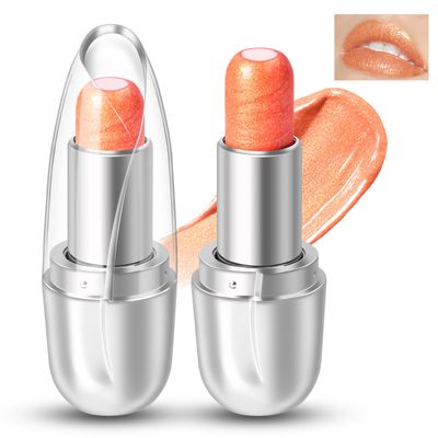 HOSAILY Jelly Glitter Lipstick, Magic Color Changing Lip Stain Queen, Hydrating Long Lasting Tinted Lip Balm with Creamy Texture, High Pigmented Non-Stick Lip Stain Glitter Lip Gloss Makeup, 03