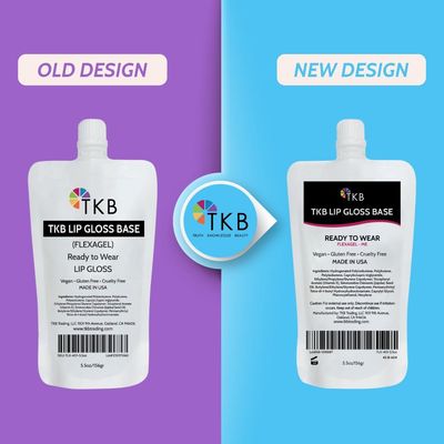 TKB Lip Gloss Base (Flexagel ME)| Clear Lip Gloss Base for DIY Lip Gloss| Ready-to-Wear| Moisturizing, High Shine, Crystal Clear, Vegan, Gluten and Cruelty free| Made in USA (5.5 Ounce (Pack of 2))