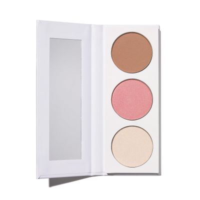 Well People Power Palette Powder Face Trio, Face Powder Makeup Palette For A Sun-kissed Glow, Hydrates Skin, Vegan &amp; Cruelty-free, Empowerment